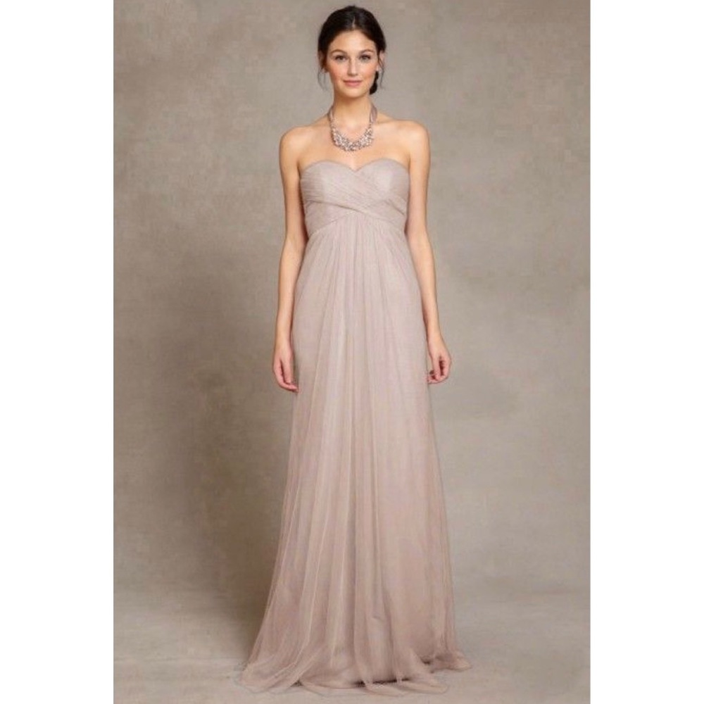 Jenny Yoo Willow Tulle Dress in Mink Grey